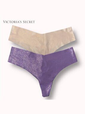 NWOT Victoria's Secret Sexy Illusions No Show shimmer thongs